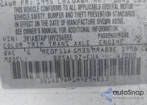 2017 Nissan Sentra Sv from USA, damaged, VIN 3N1AB7AP1HY294855